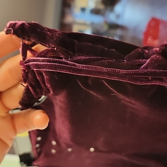 Purple Velvet flair pants - Picture 4 of 5